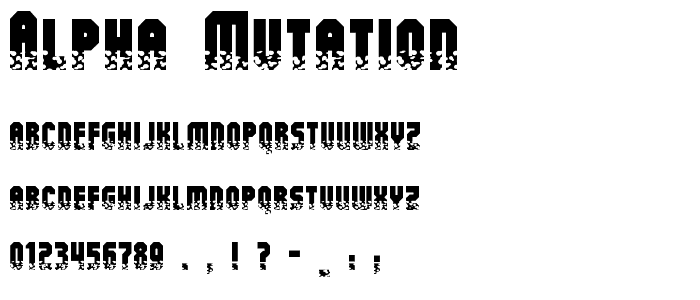 Alpha Mutation font